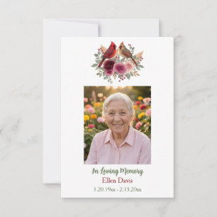 In God's Loving Care Photo & Poem Cardinal Note Card