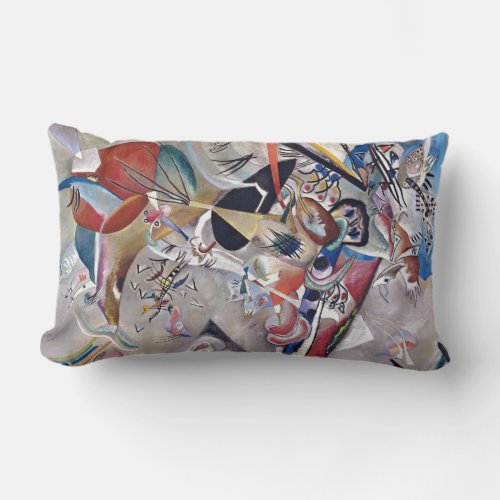 In Grey Kandinsky Modern Abstract Artwork Lumbar Pillow
