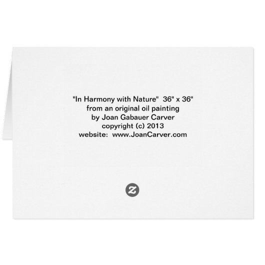 "In Harmony with Nature" Cards (Back Horizontal)