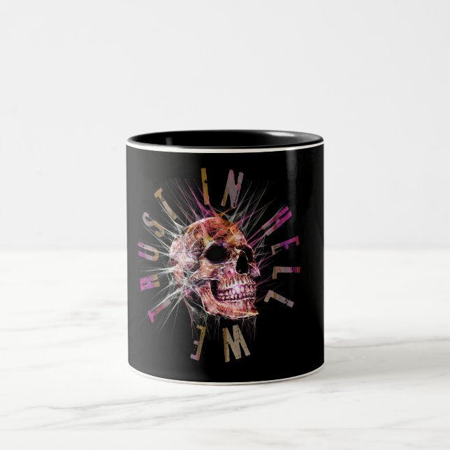IN HELL WE TRUST Two-Tone COFFEE MUG (Center)