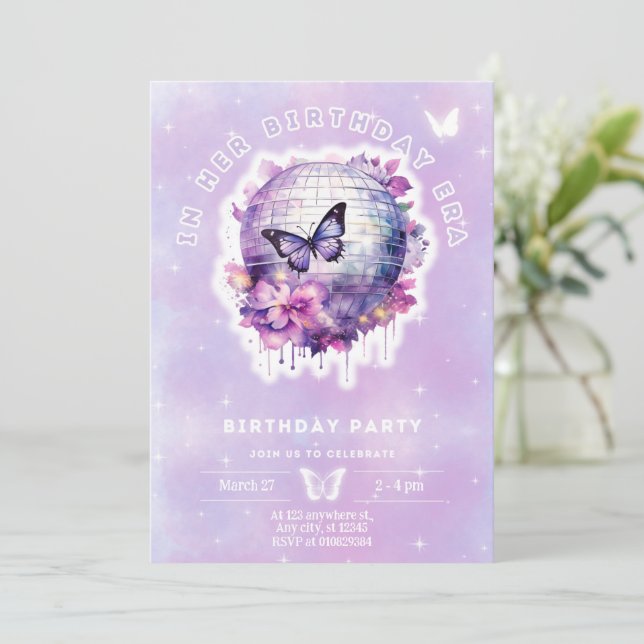 In her birthday era birthday invitation teen girl (Standing Front)