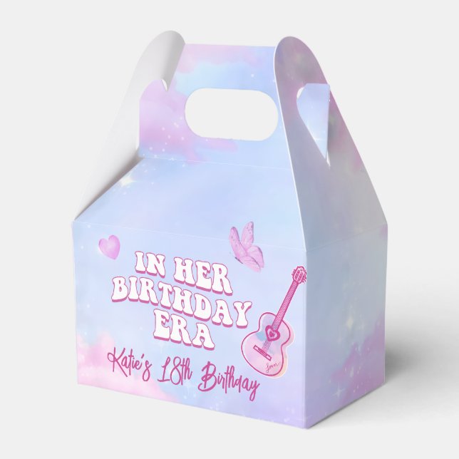 In Her Birthday Era Birthday Party Favor Boxes (Front Side)