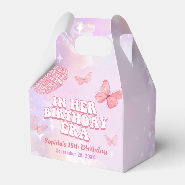 In Her Birthday Era Birthday Party Favor Boxes (Front Side)