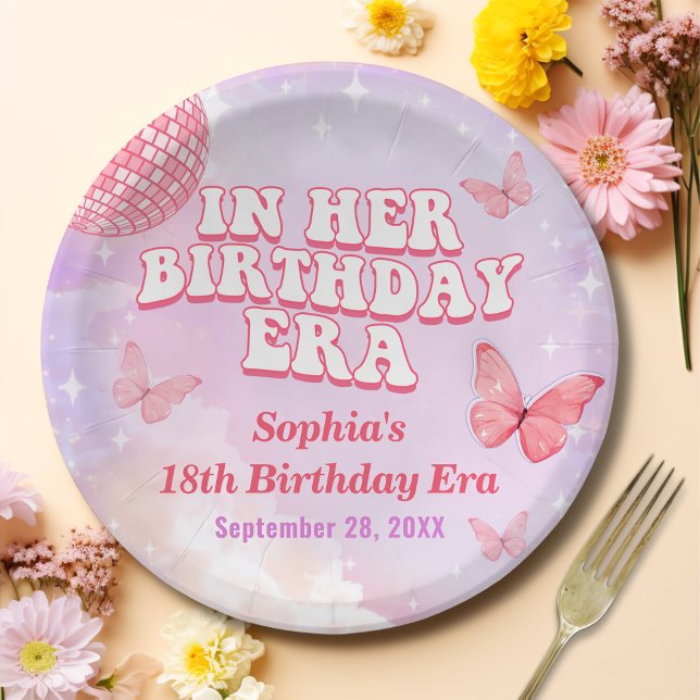 In Her Birthday Era Birthday Party Paper Plates (Creator Uploaded)