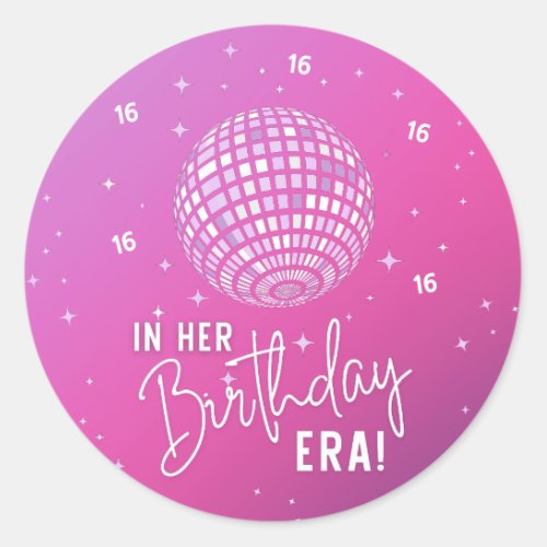 In Her Birthday Era Era Party Eras Party Classic Round Sticker