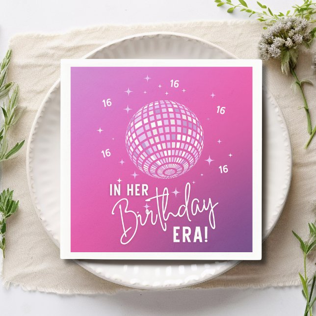 In Her Birthday Era, Era Party, Eras Party Napkins (Creator Uploaded)