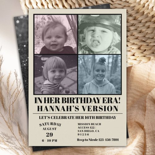 In Her Birthday Era Photo Eras Birthday Party Invitation