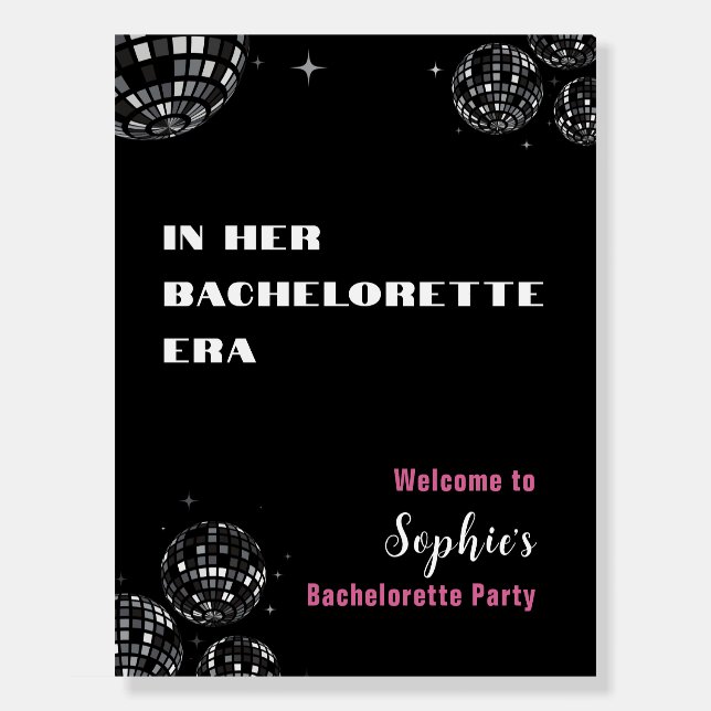 In Her Era Bachelorette Party Welcome Sign (Front)