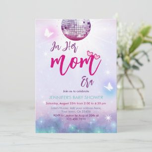 In Her mom Era Purple Music Baby Shower Invitation