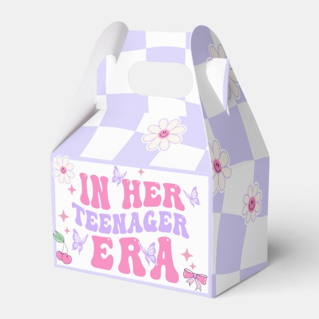 In Her Teenager Era Birthday Party Favor Boxes (Front Side)