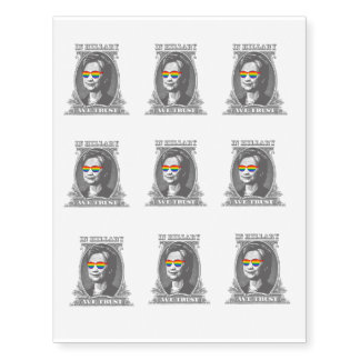 In Hillary we Trust Pride Temporary Tattoos