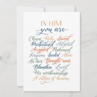 In Him you are card