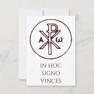 In Hoc Signo Vinces Christogram Holy Card