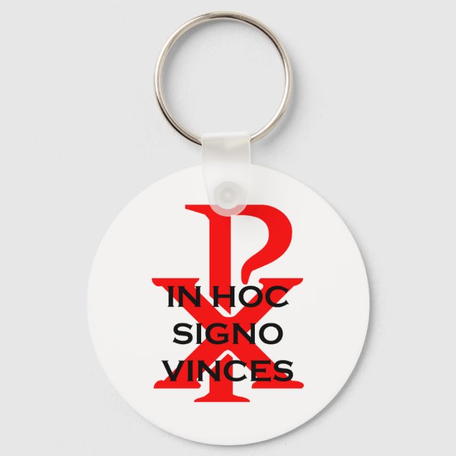 In Hoc Signo Vinces Keychain (Front)
