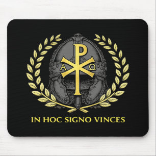 In Hoc Signo Vinces Roman Chi-Rho Helmet Mouse Pad