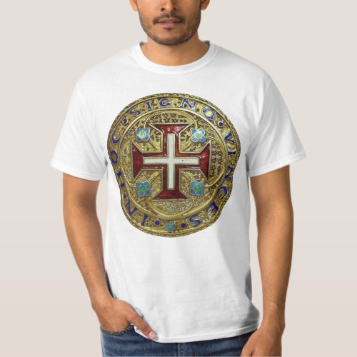 In Hoc Signo Vinces Royal Style Cross T_Shirt