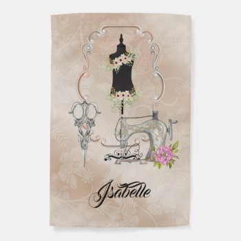 In Home Seamstress Garden Flag by ProfessionalDevelopm at Zazzle