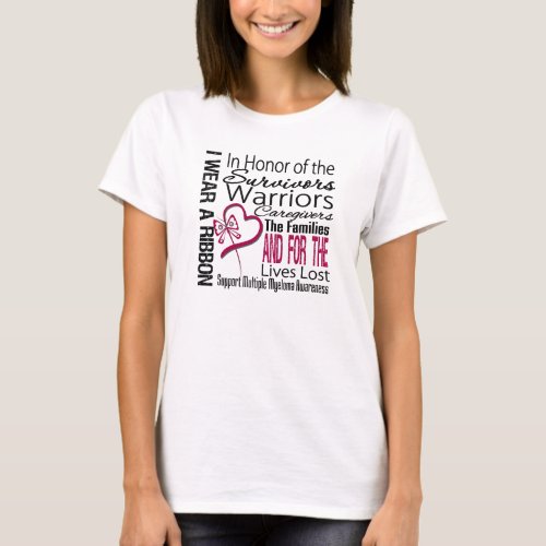 In Honor Collage Tribute Multiple Myeloma T_Shirt