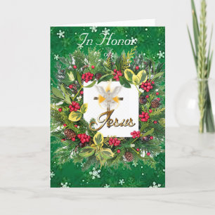 In Honor of Jesus Holiday Christmas Card