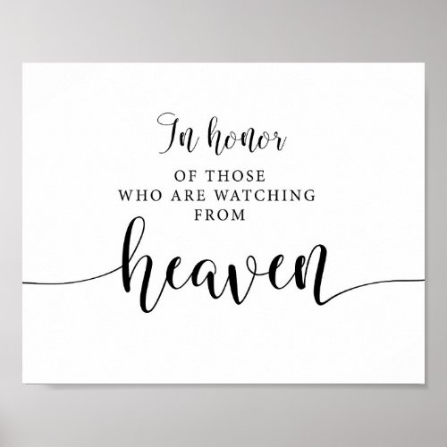 In Honor Of Those Who Are Watching From Heaven Poster