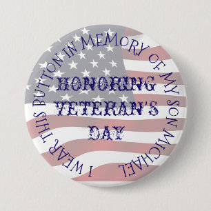 In Honor of your Service Military Button