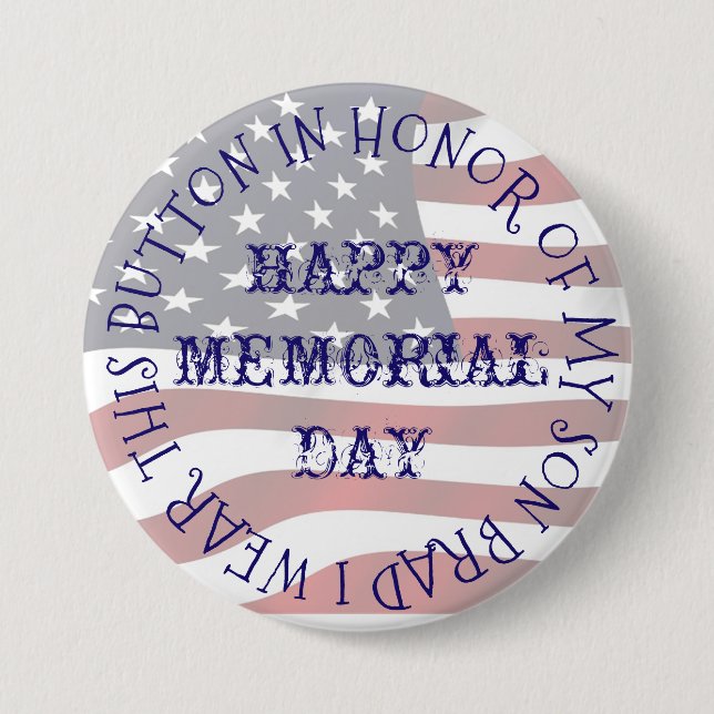 In Honor of your Service Military Button (Front)