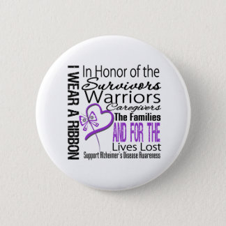In Honor Tribute Collage Alzheimer's Disease Button