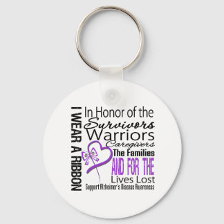 In Honor Tribute Collage Alzheimer's Disease Keychain
