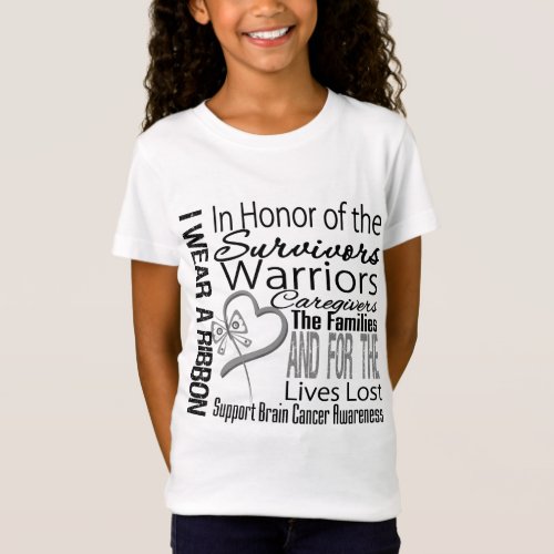 In Honor Tribute Collage Brain Cancer T_Shirt