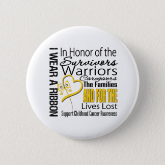 In Honor Tribute Collage Childhood Cancer Button