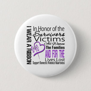 In Honor Tribute Collage Domestic Violence Button