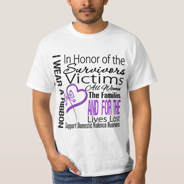 In Honor Tribute Collage Domestic Violence T-Shirt (Front)
