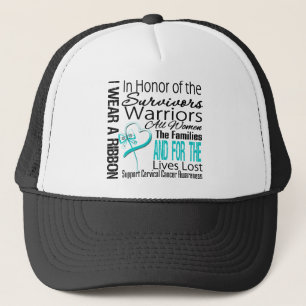 In Honor Tribute Collage Tribute Cervical Cancer Trucker Hat
