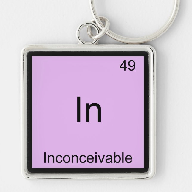 In - Inconceivable Funny Chemistry Element Symbol Keychain (Front)