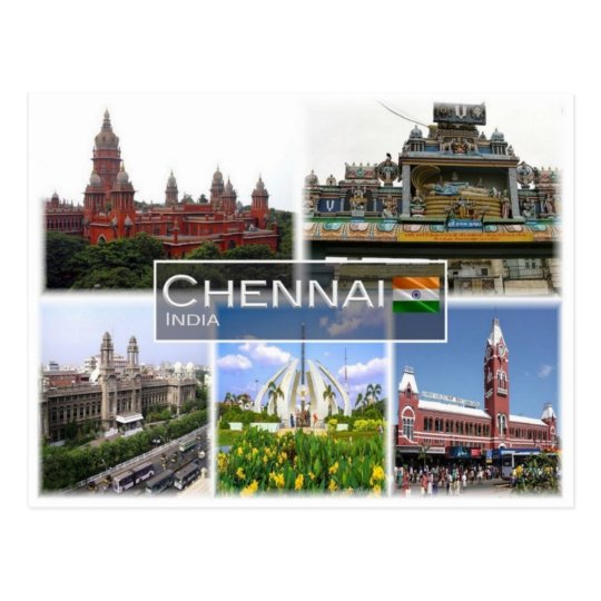 IN India Chennai Postcard