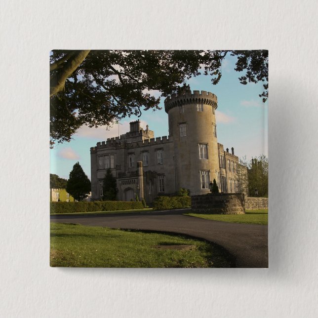 In Ireland, the Dromoland Castle side entrance Pinback Button (Front)