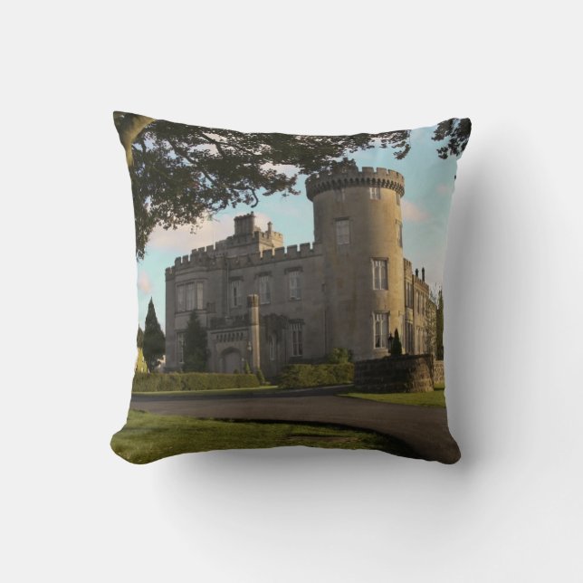 In Ireland, the Dromoland Castle side entrance Throw Pillow (Front)