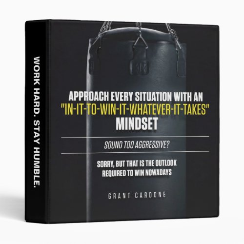 In It To Win It Mindset _ Workout Motivational 3 Ring Binder