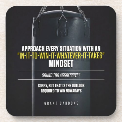 In It To Win It Mindset _ Workout Motivational Beverage Coaster
