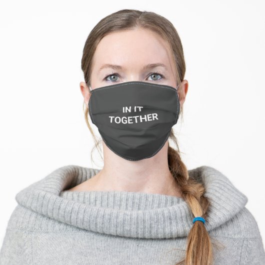 In It Together Gray Cloth Face Mask (Worn)