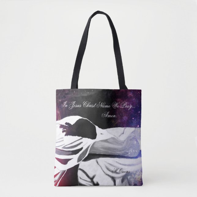 In Jesus Christ Name We Pray, Amen Tote Bag (Front)
