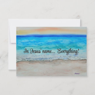 In Jesus' name Note Card