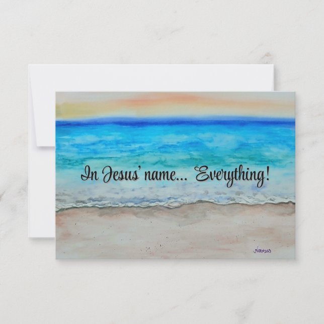 In Jesus' name  Note Card (Front)