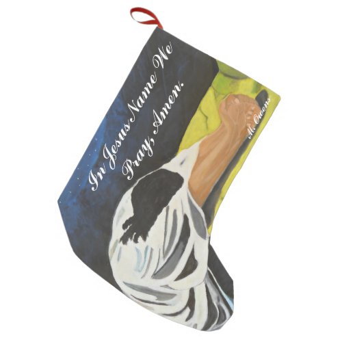 In Jesus Name We Pray Amen Christmas Stocking