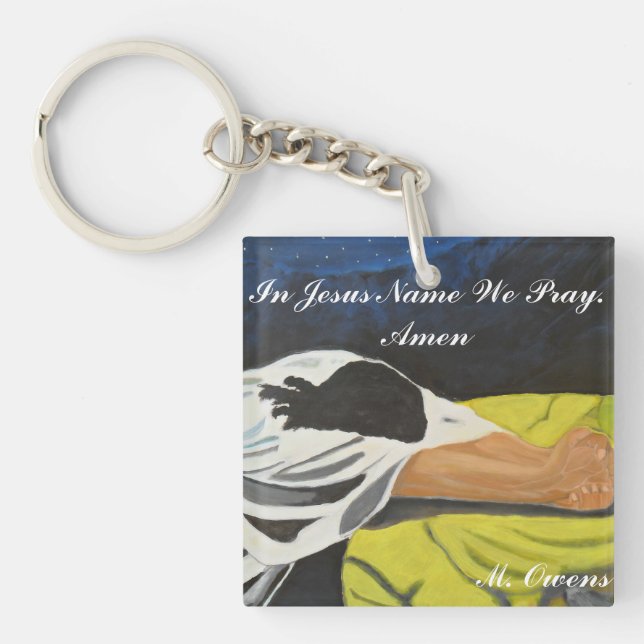 In Jesus Name We Pray. Amen Key Chain (Front)