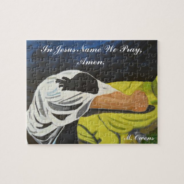 In Jesus Name We Pray, Amen. Puzzle with Gift Box (Horizontal)