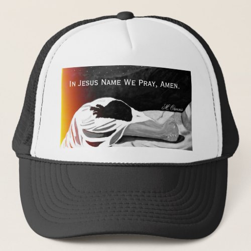 In Jesus Name We Pray Amen Trucker Hat