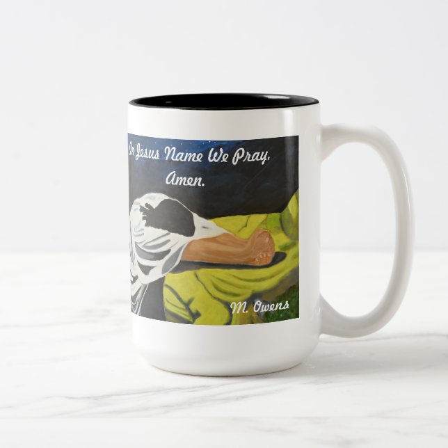 In Jesus Name We Pray, Amen. Two-Tone Coffee Mug (Right)