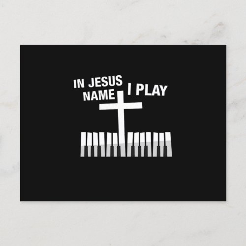 In Jesus NameI Play Piano Player Music Notes Gift