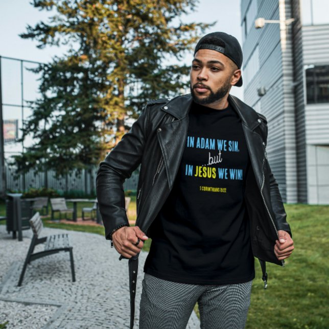 In Jesus We Win | Inspirational phrase Bible Verse T-Shirt (Creator Uploaded)